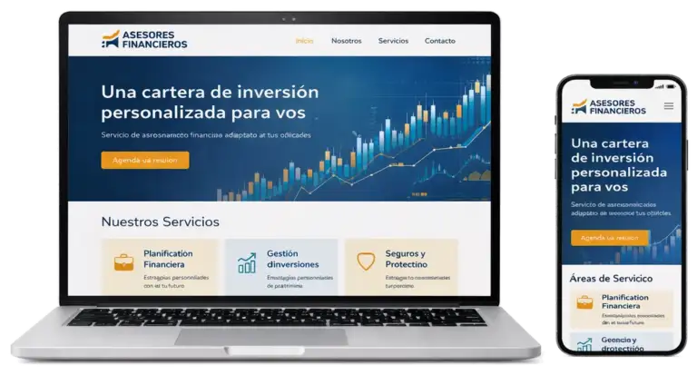 Página web para asesores financieros en Argentina