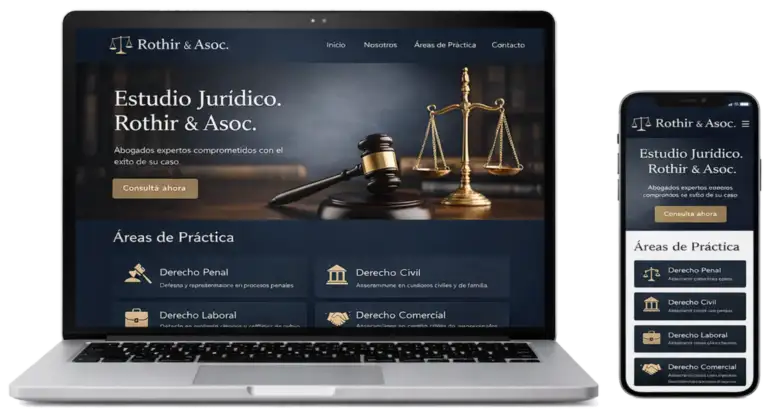 Página web para abogados en Argentina